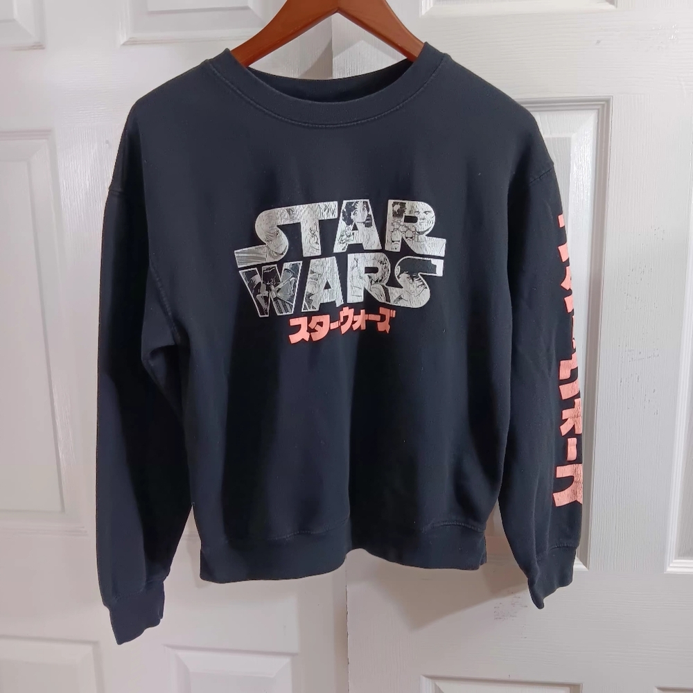 Star Wars Women's M Sweatshirt Retro Vintage Style 90's Japan Anime Graphic